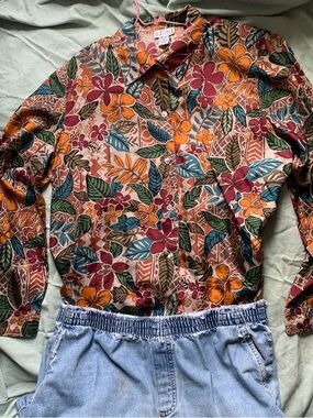 STUNT Tropical Floral Button-Up Shirt in Multi
